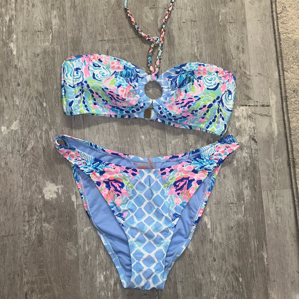 HOTT Lilly Pulitzer bikini 👙 worn 1x top size 8, bottom sz 6 sold together